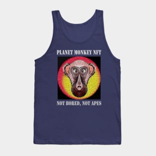 Planet Monkey Cute Animals Not Bored Apes Tank Top